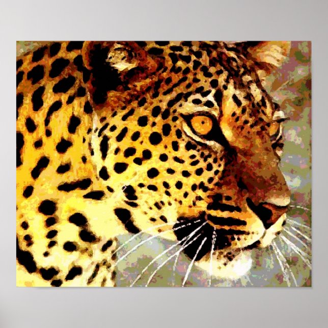Eyes of Leopard Poster Print (Front)