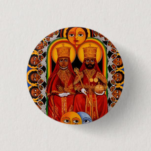 Eyes of Spirit - Rasta Roots - Trinity 1 Inch Round Button