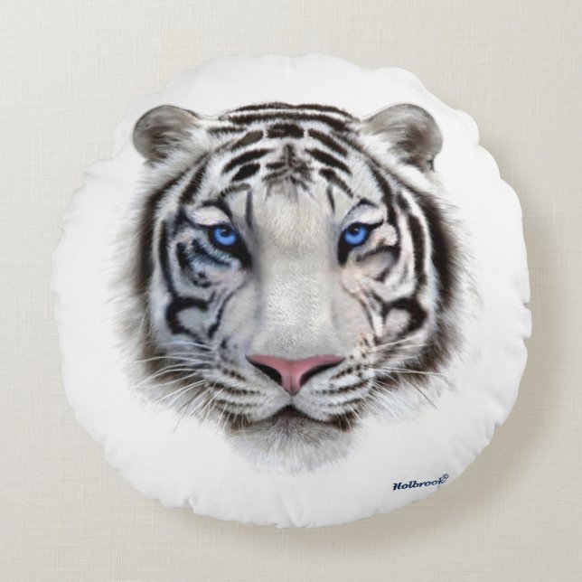 Eyes of the Tiger Round Pillow (Front)