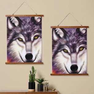 Eyes of the Wolf Hanging Tapestry