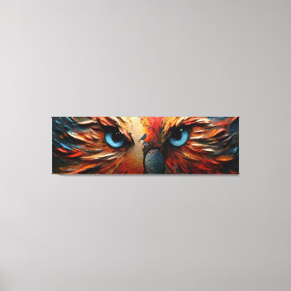 🦉🎨 Eyes of Wisdom - A Colourful Gaze 🌈 Canvas Print