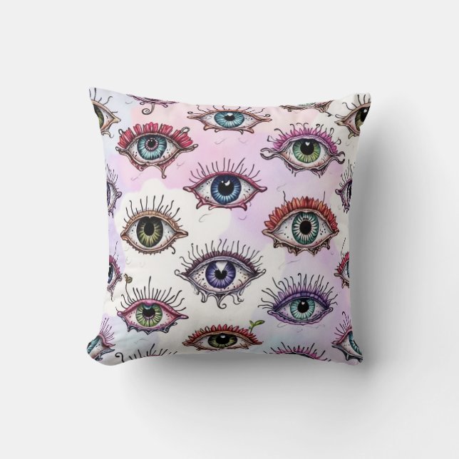 Eyes of Wonder Throw Pillow (Front)