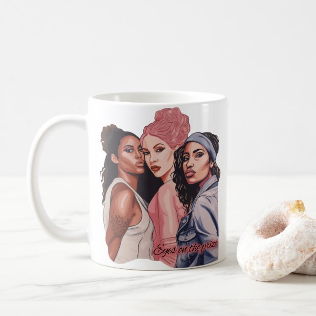 Eyes on the Prize Coffee Mug (With Donut)