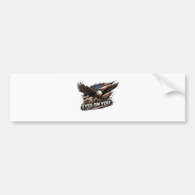 Eyes On You Eagle Car Sticker (Front)