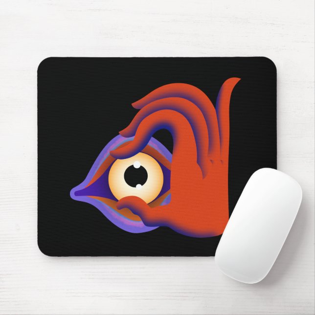 eyes open mouse pad (With Mouse)