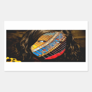 eyes open with flowers sticker