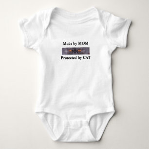 eyes, Protected by CAT, Made by MOM Baby Bodysuit