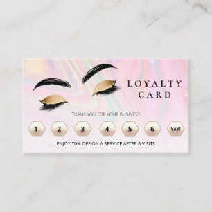 *~* Eyes QR Lashes Brows Thank You Rewards LOGO Loyalty Card