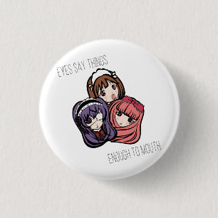 [EYES SAY THINGS]BUDGE 001 1 INCH ROUND BUTTON