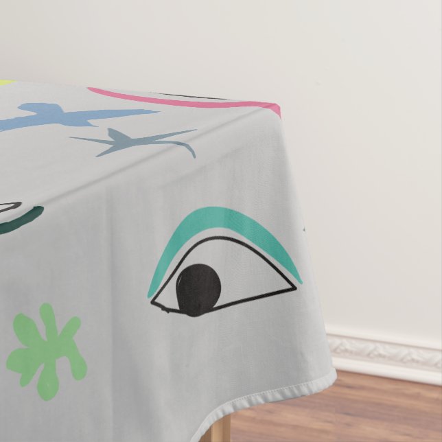 Eyes Stars Plants Modern Minimal Art  Tablecloth (In Situ)