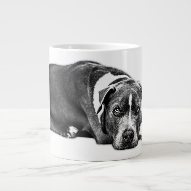 Eyes That Speak Loyalty Pitbull Mix Mug (Front)