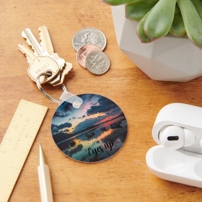Eyes Up Inspirational | Sunset Reflection Keychain (Desk)