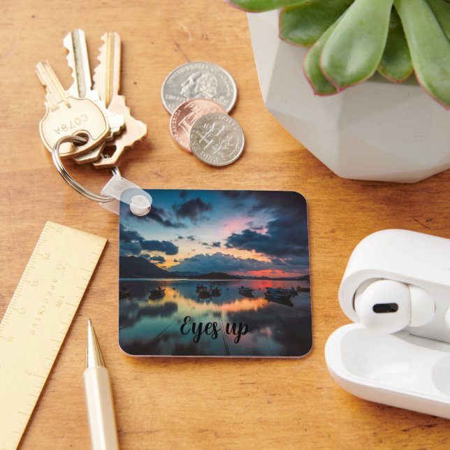 Eyes Up Inspirational | Sunset Reflection Keychain (Desk)