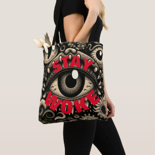 Eyes Wide Open Woke Tote Bag