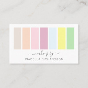 Eyeshadow Pastel Palette Makeup Artist Rectangles Business Card