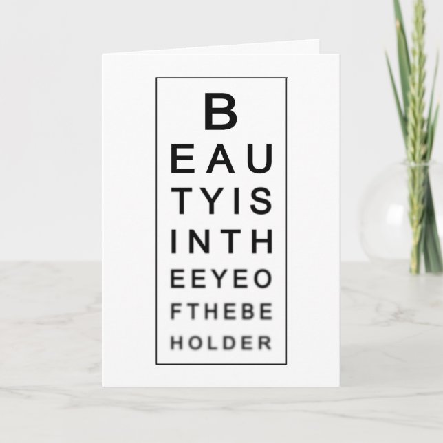 Eyestest Greeting Card (Front)