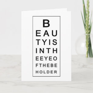Eyestest Greeting Card