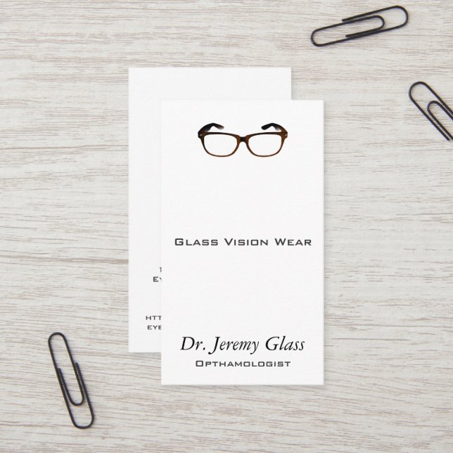 Eyewear Glasses Business Card (Front/Back In Situ)