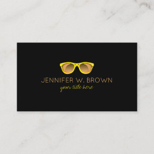 Eyewear Spectacles Optician gold sunglasses Business Card