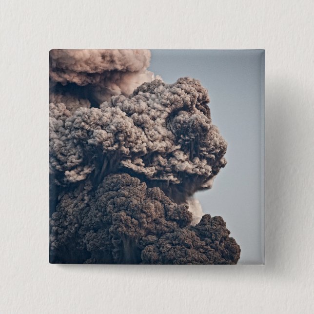 Eyjafjalljokull Volcanic Eruption 2 Inch Square Button (Front)