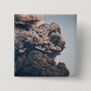 Eyjafjalljokull Volcanic Eruption 2 Inch Square Button