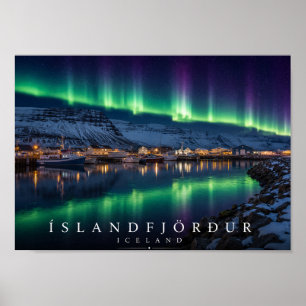 Eyjafjörður Fjord Iceland A4 Poster