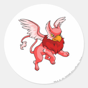 Eyrie Red Classic Round Sticker