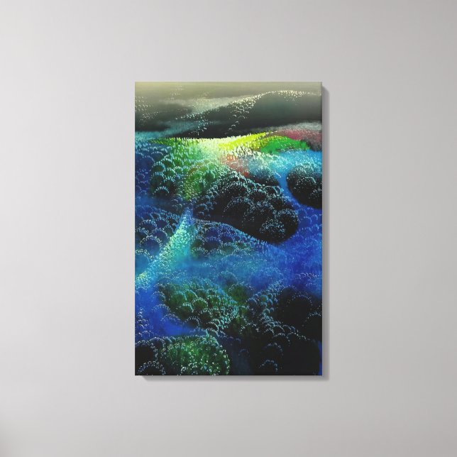 Eyvind Earle - Fields Of Fog Canvas Print (Front)