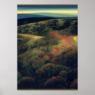 Eyvind Earle - Late October - Magic Realism Poster
