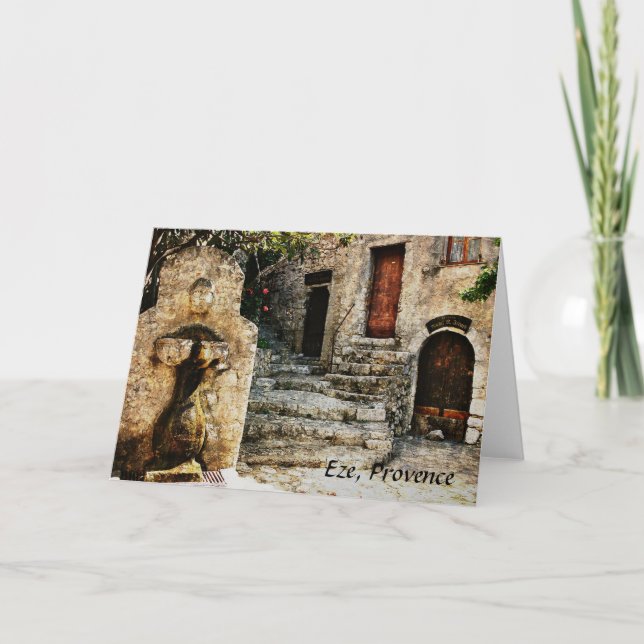 Eze, carte de voeux de la Provence (Devant)