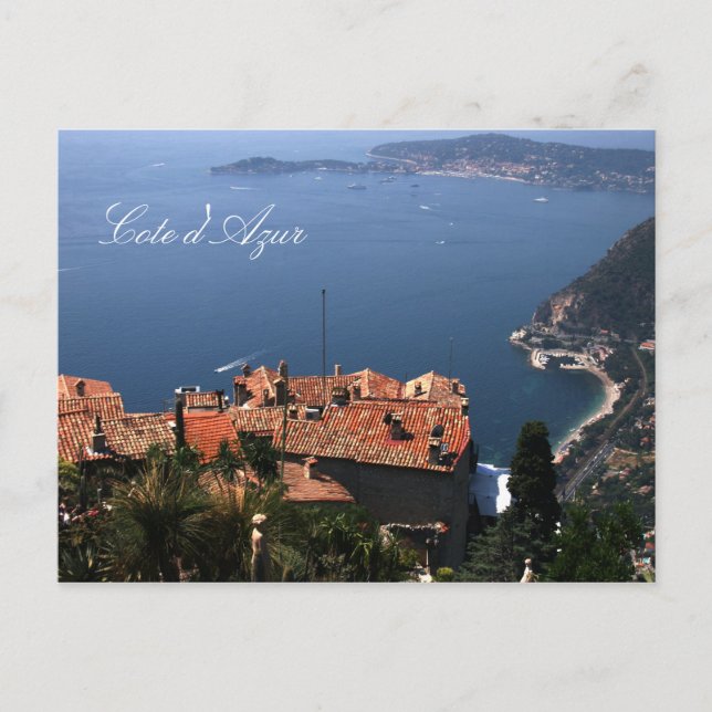 Eze, Cote d'Azur Postcard (Front)