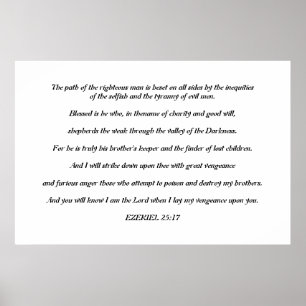 Ezekiel 25:17 Poster