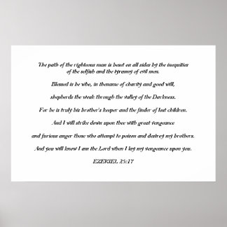 Ezekiel 25:17 Poster