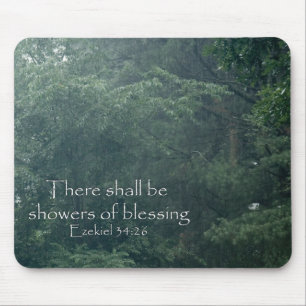 Ezekiel 34:26 There shall be showers of blessing. Mouse Pad