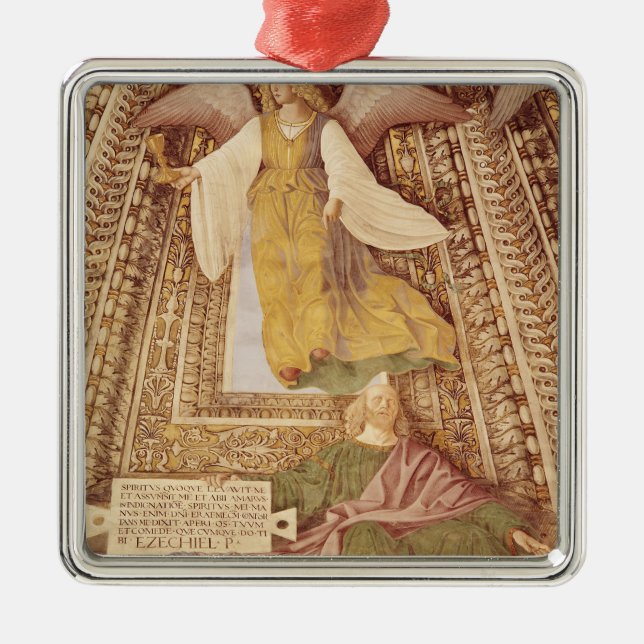 Ezekiel and Angel holding chalice of the Metal Ornament (Front)