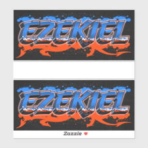 Ezekiel First Name Graffiti Sticker Sticker