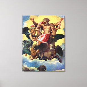 Ezekiel's Vision, painting by Raphael, Canvas Print
