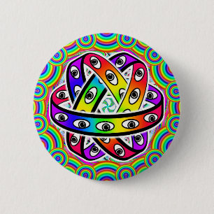 Ezekiel's wheel 2 inch round button