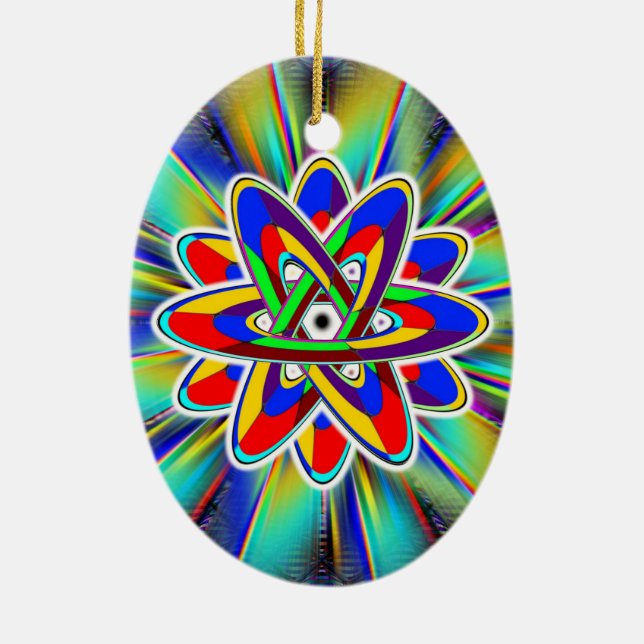 "Ezekiel's Wheel" Ceramic Ornament (Back)