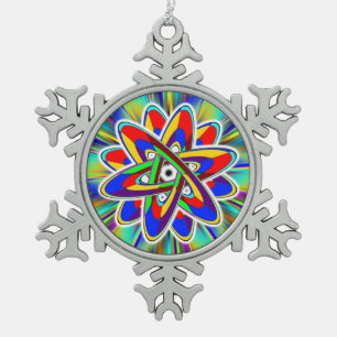 "Ezekiel's Wheel" Snowflake Pewter Christmas Ornament