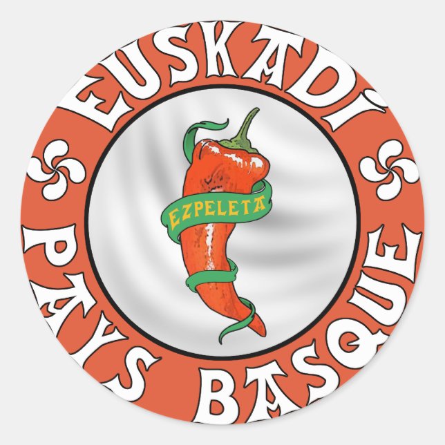 ezpeleta basque country classic round sticker (Front)