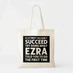 EZRA Gift Name Personalized Birthday Funny Christm Tote Bag