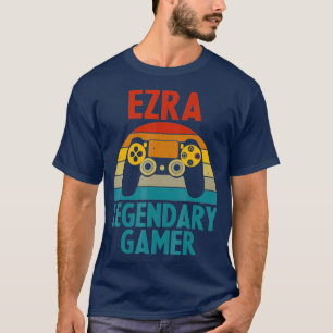 EZRA Gift Name Personalized Funny Gaming Geek T-Shirt