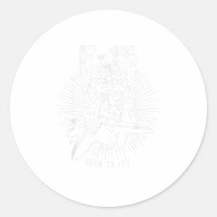 F15 Strike Eagle USAF Jet Fighter Pilot Classic Round Sticker