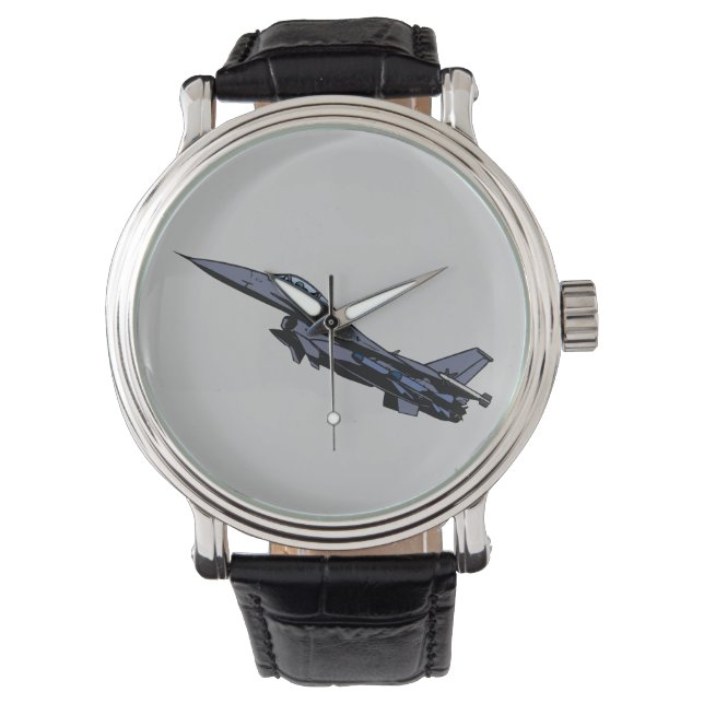 F16 Fighting Falcon Fighter Jet Aircraft Airforce Watch (Front)