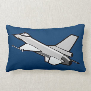 F16 Fighting Falcon Fighter Jet In Flight Lumbar Pillow