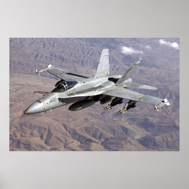 F18 Over Afghanistan Poster (Front)