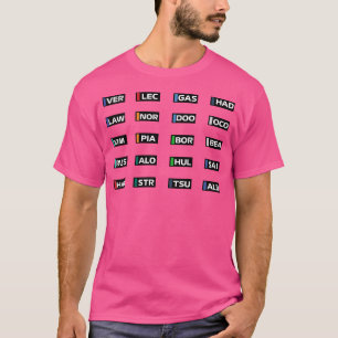 F1 2025 Grid Drivers Names T-Shirt