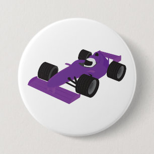 F1 Race Car 3 Inch Round Button
