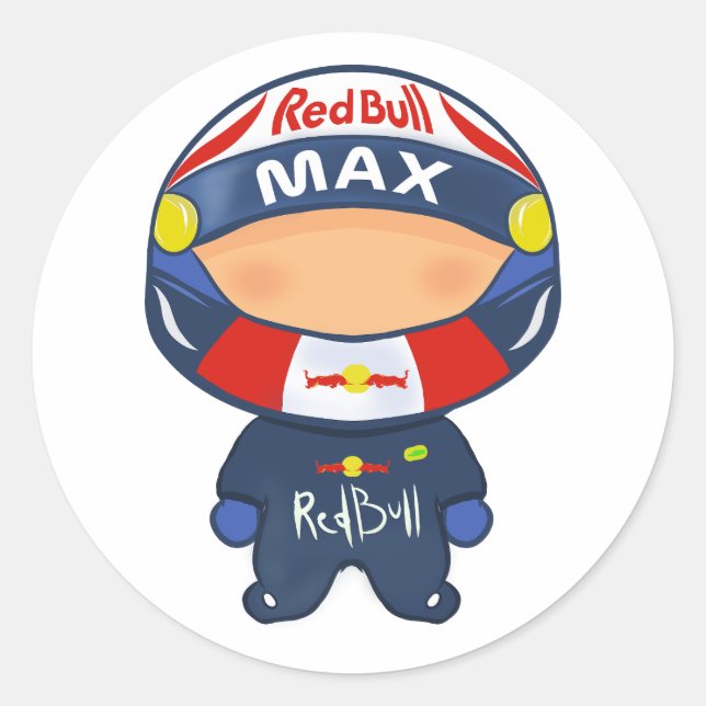 F1 Sticker RedBull Max Verstappen Formule (Devant)